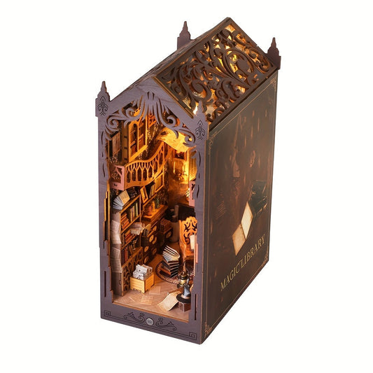 Maison de livres magique – Puzzle 3D en bois pour constructeurs créatifs