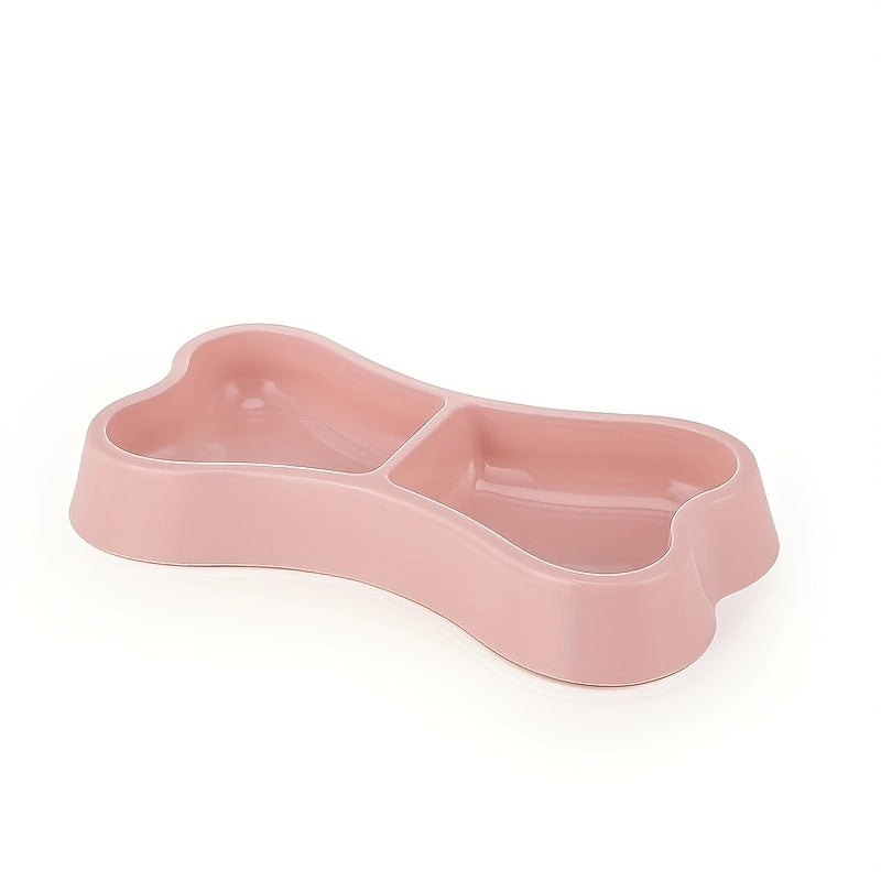 Gamelle double pour chien en forme d’os macaron – Pratique et élégante pour nourrir votre chien