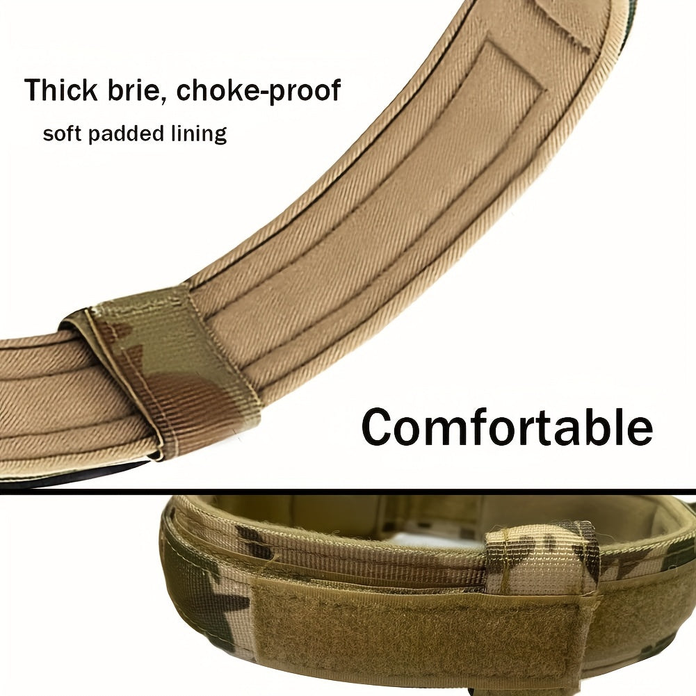 Collier tactique militaire pour chien – Réglable et durable pour chiens moyens et grands