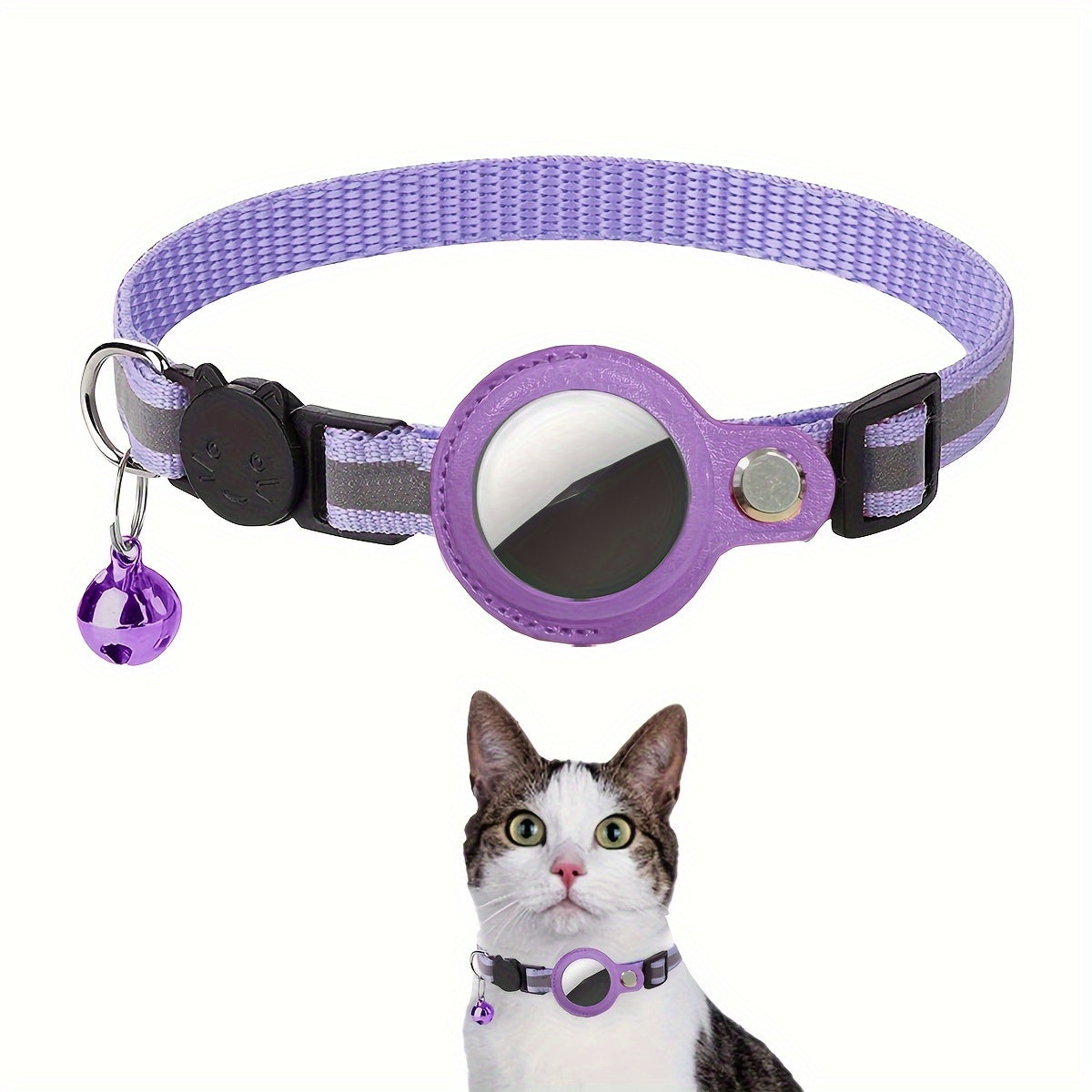 Collier pour chat réfléchissant – Boucle de sécurité et clochette pour une visibilité accrue