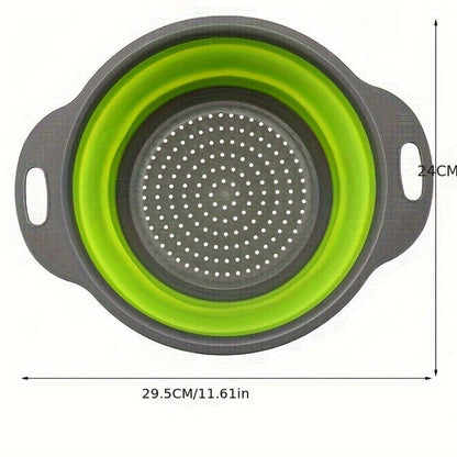 Set de Passoires en Silicone Pliables – Parfaites pour Pâtes, Légumes et Fruits
