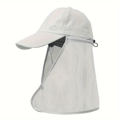 Casquette trucker anti-UV avec rabat de nuque – Respirante et confortable pour les activités estivales