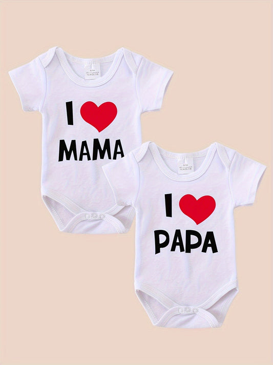 Ensemble Body Affectueux pour Bébés – Parfait pour les Moments d’Été avec Maman et Papa