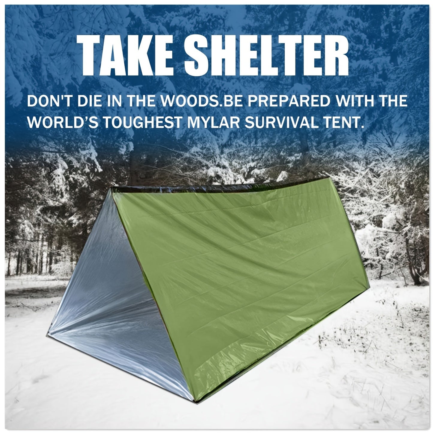 Tente de survie d’urgence – Abri imperméable pour 2 personnes
