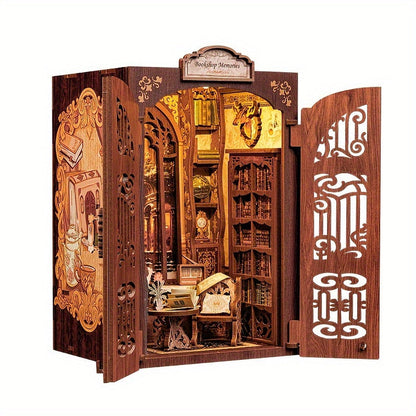 Boutique de livres miniature DIY Hiboux – Kit 3D en bois avec éclairage pour décoration créative