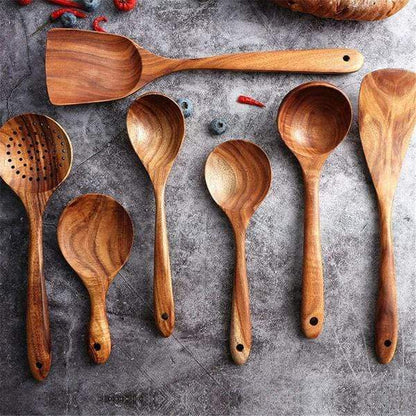 Ensemble de Cuisine en Bois Naturel – Cuisine Durable et Stylée
