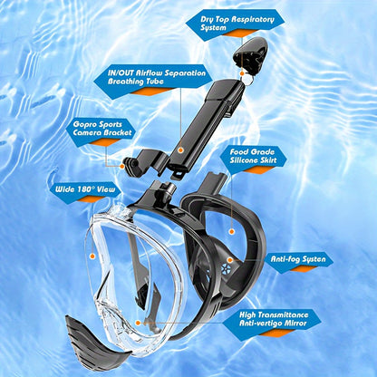 Mintégral – Vision panoramique à 180° et support caméra pour une expérience sous-marine parfaiteasque de snorkeling