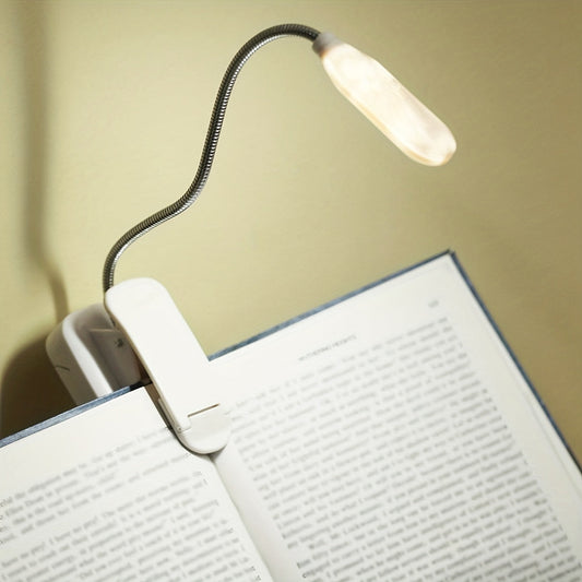 Lampe à pince flexible – Lampe de lecture portable avec col réglable pour la maison ou les voyages