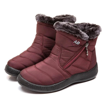 Bottes d'hiver chaudes pour femmes avec fermeture éclair