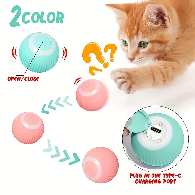Balle interactive intelligente pour chat – Jouet roulant automatique pour un plaisir interactif
