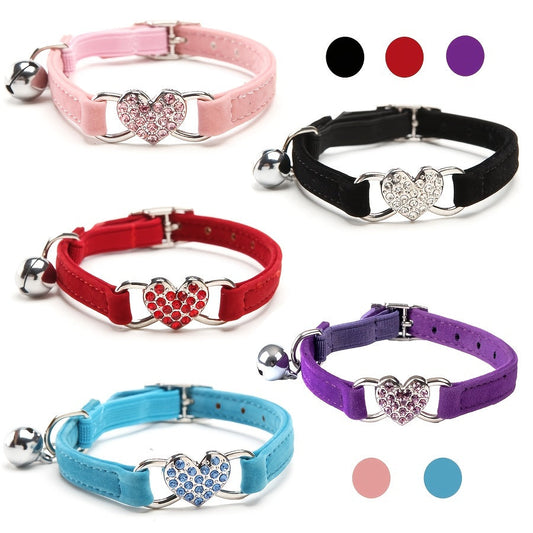 Collier pour chat Cœur Étincelant – Apportez une touche luxueuse au look de votre chat