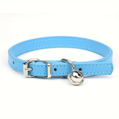 Collier pour chat réglable avec clochette – Cuir synthétique durable et boucle de sécurité pour chats de toutes tailles