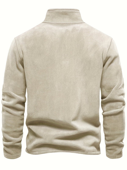 Pull-Over Demi-Zip Doublé en Polaire - Confortable et Chaud pour les Jours Froids