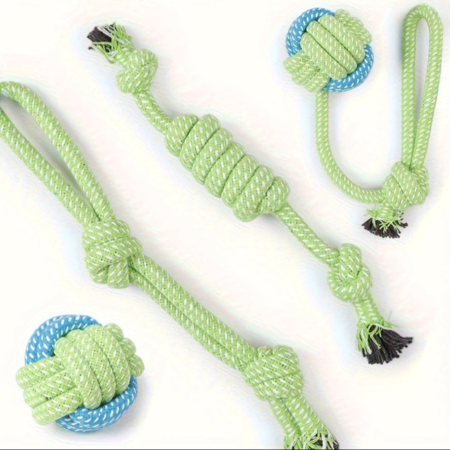 Set de 4 jouets pour chien – Idéal pour mâcher, mordiller et jouer