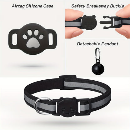 Collier pour chat avec boucle de sécurité et clochette – Réglable pour chats de différentes tailles