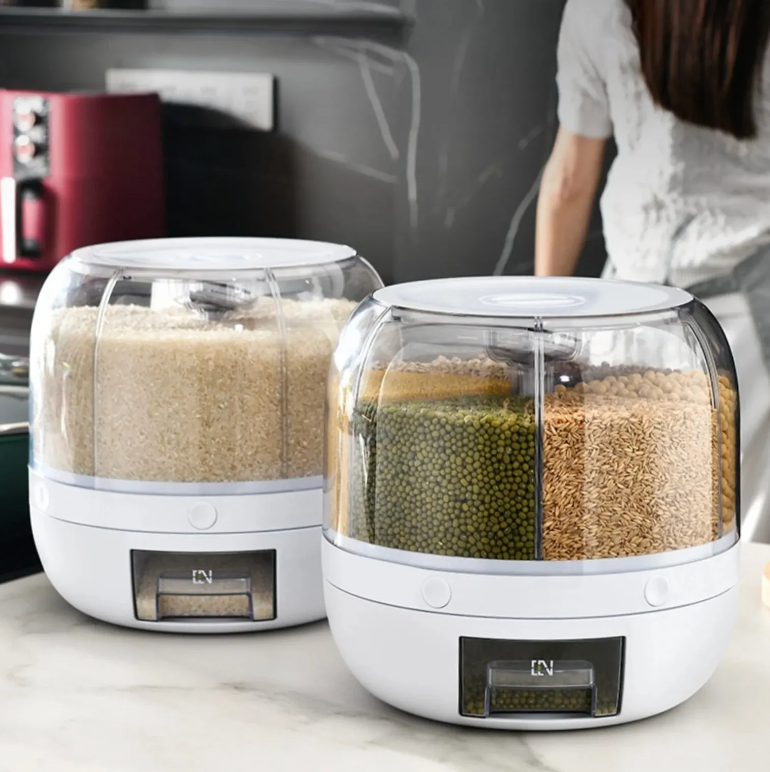 Distributeur de céréales rotatif à 360° pour une cuisine bien organisée