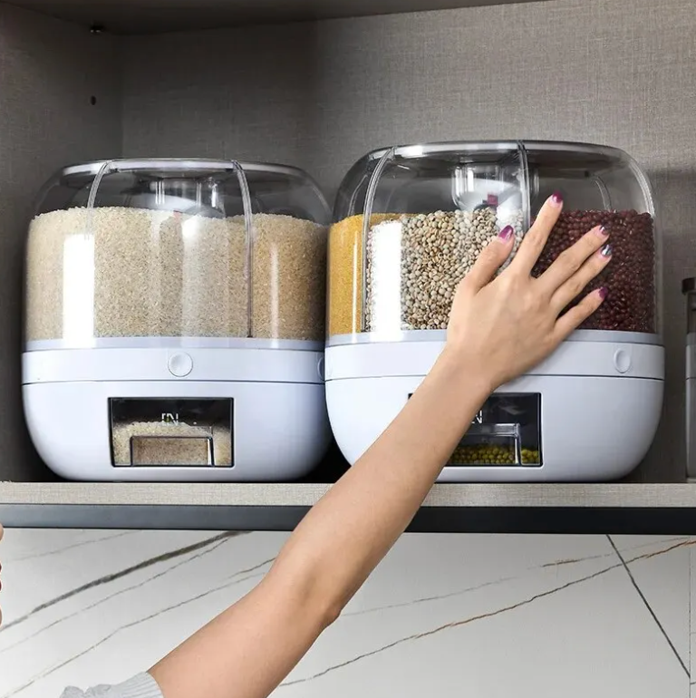 Distributeur de céréales rotatif à 360° pour une cuisine bien organisée