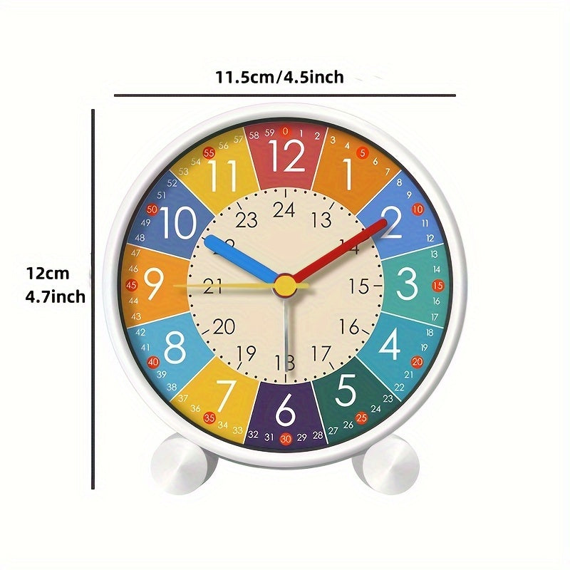Réveil éducatif silencieux – Horloge colorée pour étudiants et enfants