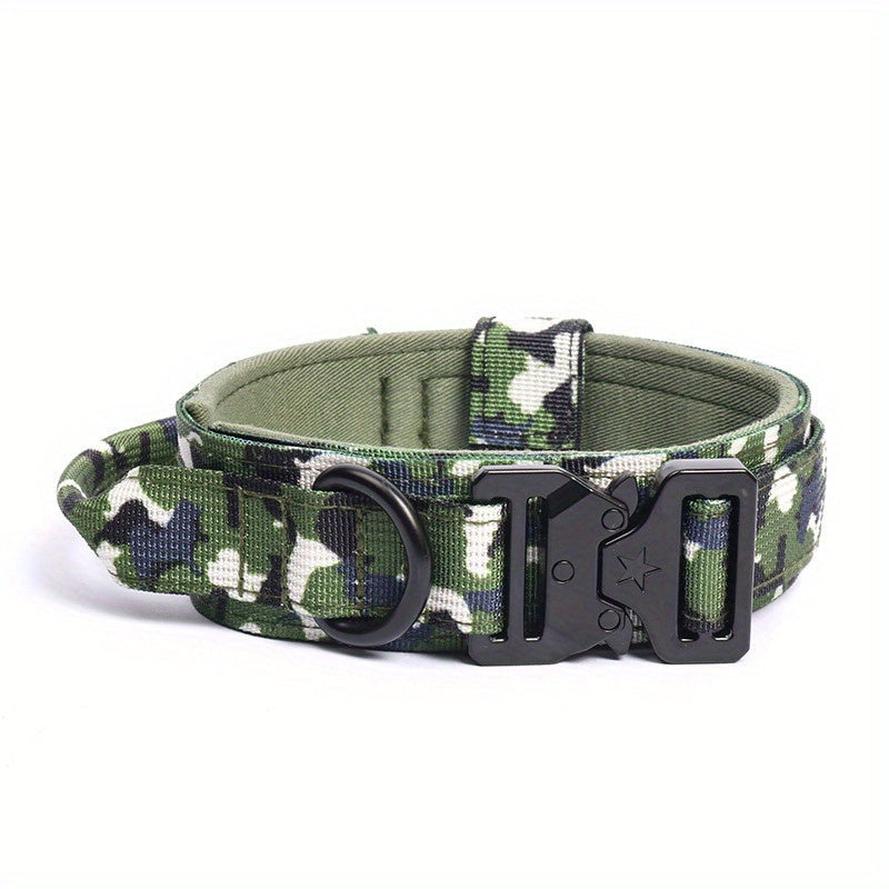 Collier tactique militaire pour chien – Réglable et durable pour chiens moyens et grands