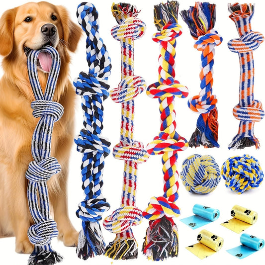 Set de 4 jouets pour chien – Idéal pour mâcher, mordiller et jouer