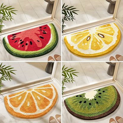 Tapis de Salle de Bain Inspiré des Fruits – Doux et Absorbant