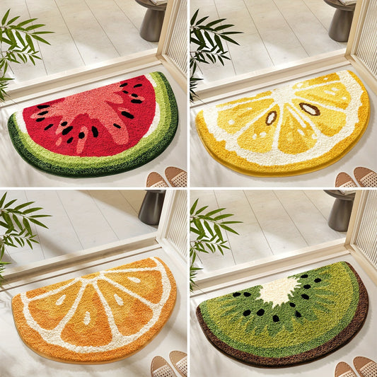 Tapis de Salle de Bain Inspiré des Fruits – Doux et Absorbant