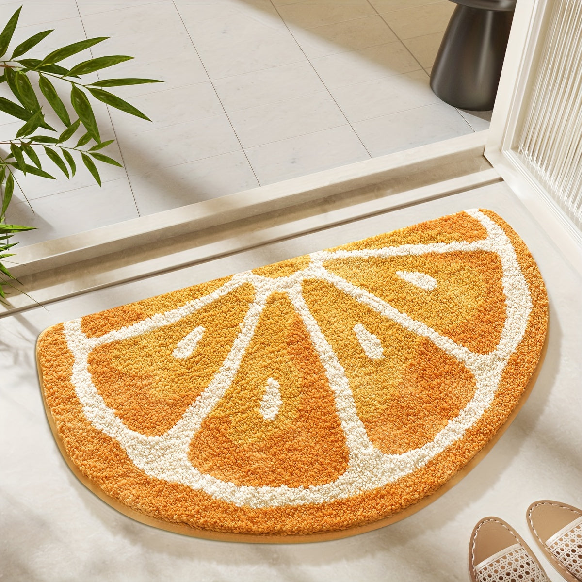 Tapis de Salle de Bain Inspiré des Fruits – Doux et Absorbant