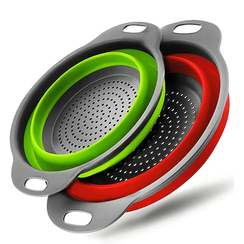 Set de Passoires en Silicone Pliables – Parfaites pour Pâtes, Légumes et Fruits