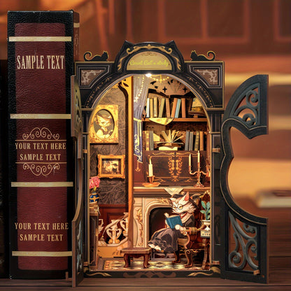 Boutique de livres miniature DIY Hiboux – Kit 3D en bois avec éclairage pour décoration créative