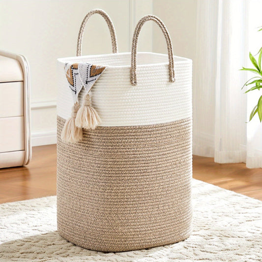 Panier à linge tissé extra grand - Grand espace, durable et pratique