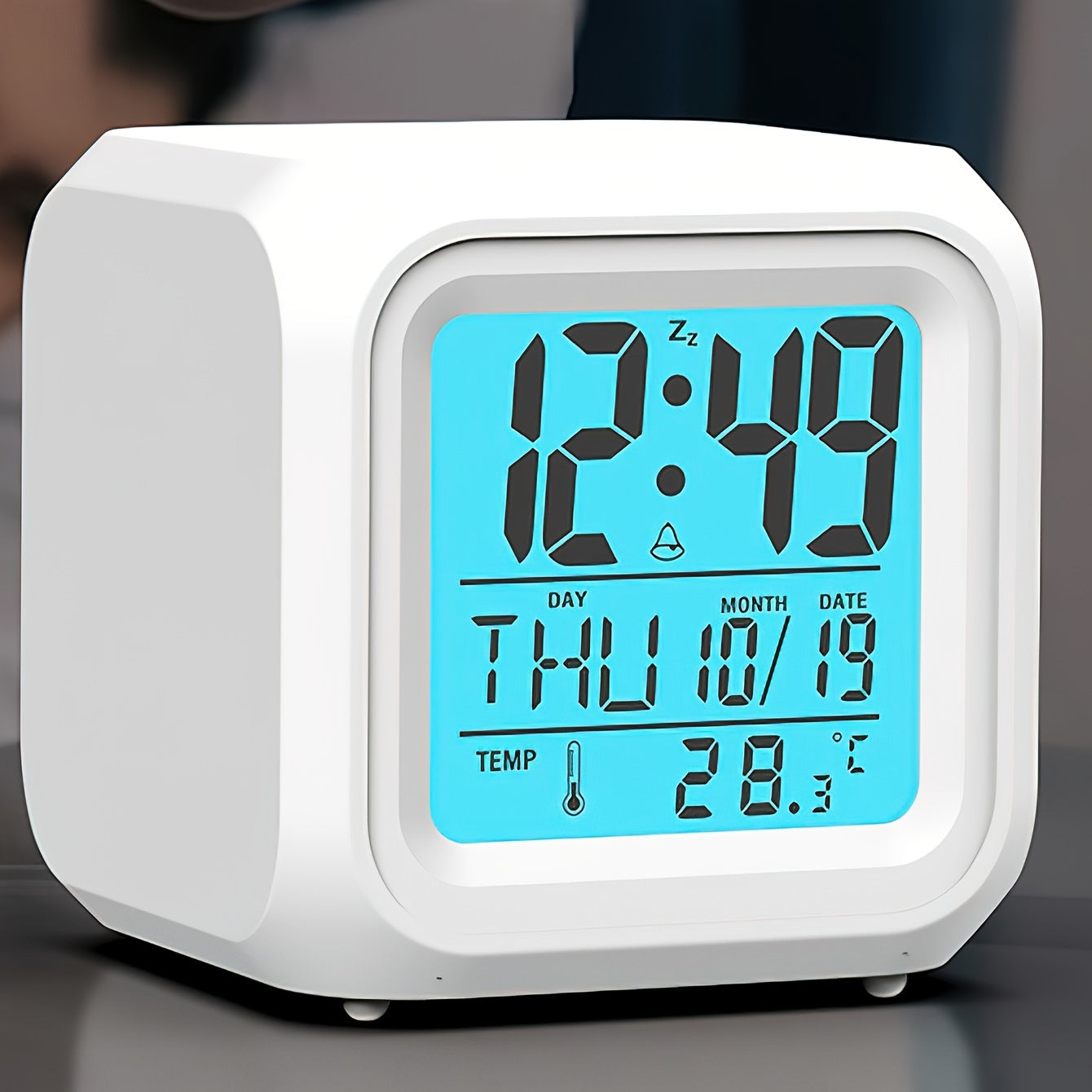 Réveil digital LED – Affichage de la température et prévisions météorologiques, fonction silencieuse