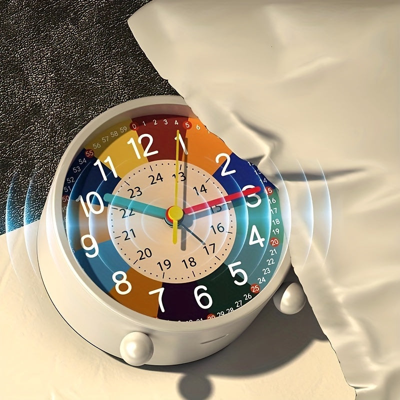 Réveil éducatif silencieux – Horloge colorée pour étudiants et enfants