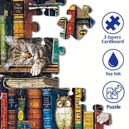 Puzzle Chat sur Étagère – Pour les Amoureux des Puzzles et des Chats