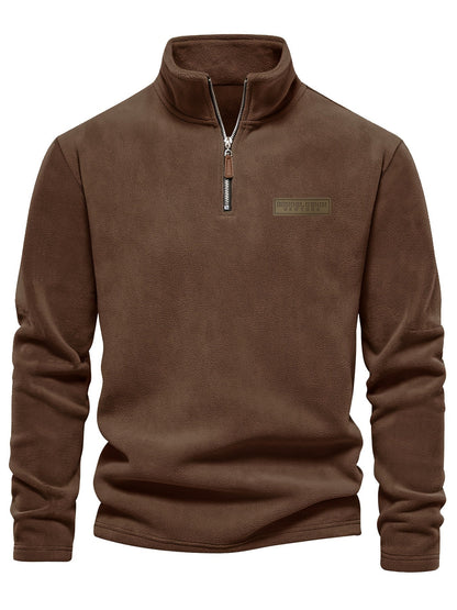 Pull-Over Demi-Zip Doublé en Polaire - Confortable et Chaud pour les Jours Froids