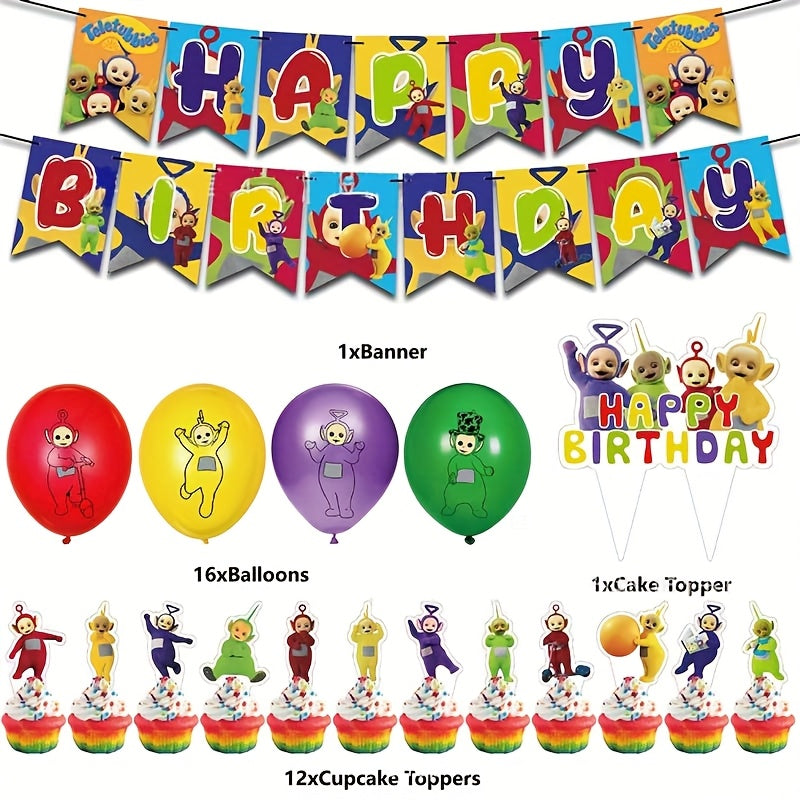 Set fête d’anniversaire Teletubbies – Décoration complète pour une fête joyeuse