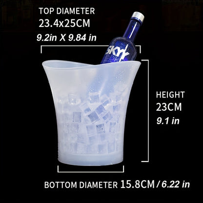 Seau à glaçons lumineux LED 5L – Parfait pour le champagne et la bière