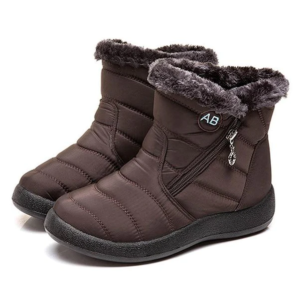 Bottes d'hiver chaudes pour femmes avec fermeture éclair