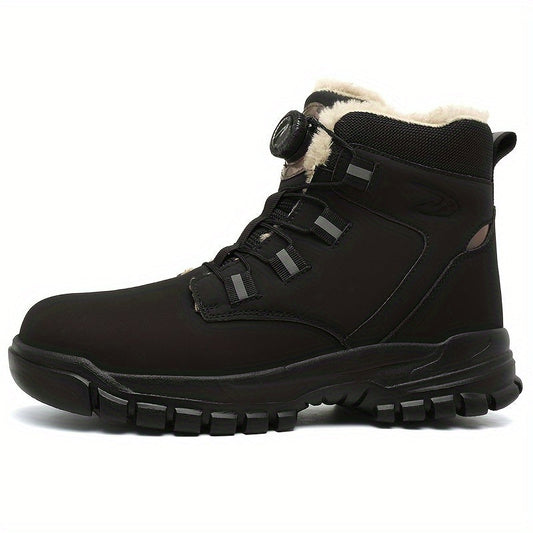 Bottes de sécurité pour hommes avec embouts en acier et doublure en polaire – Résistantes à l’usure et perforation