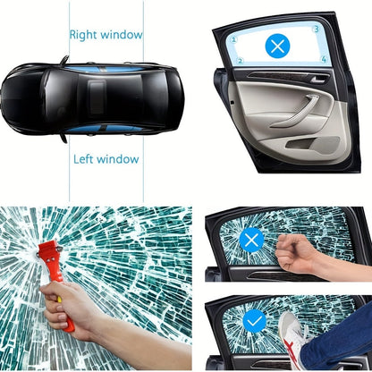 Marteau de sécurité avec coupe-ceinture – Outil de survie essentiel pour la voiture