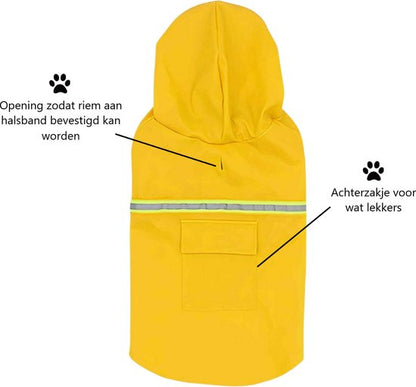 LumiChien - Imperméable Réfléchissant pour Chiens avec Capuche
