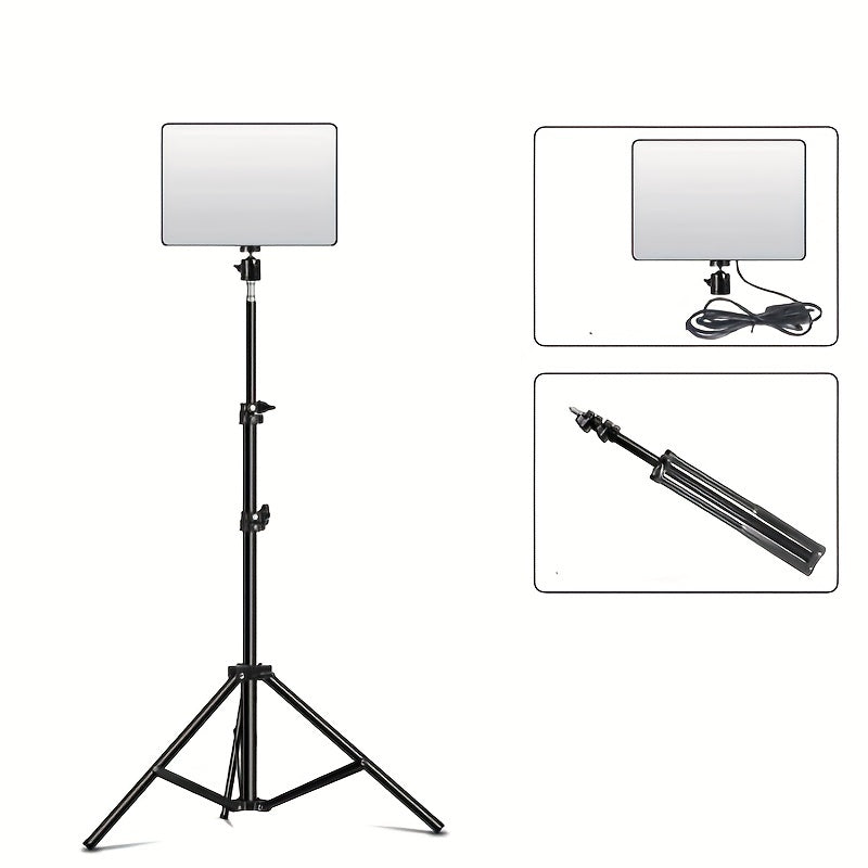 Trépied et Lampe Réglables – Idéal pour la Photographie, les Installations en Studio et les Tournages Vidéo