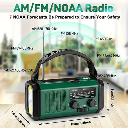 EcoPower Radiator – Radio de secours multifonction avec lampe de poche et chargeur