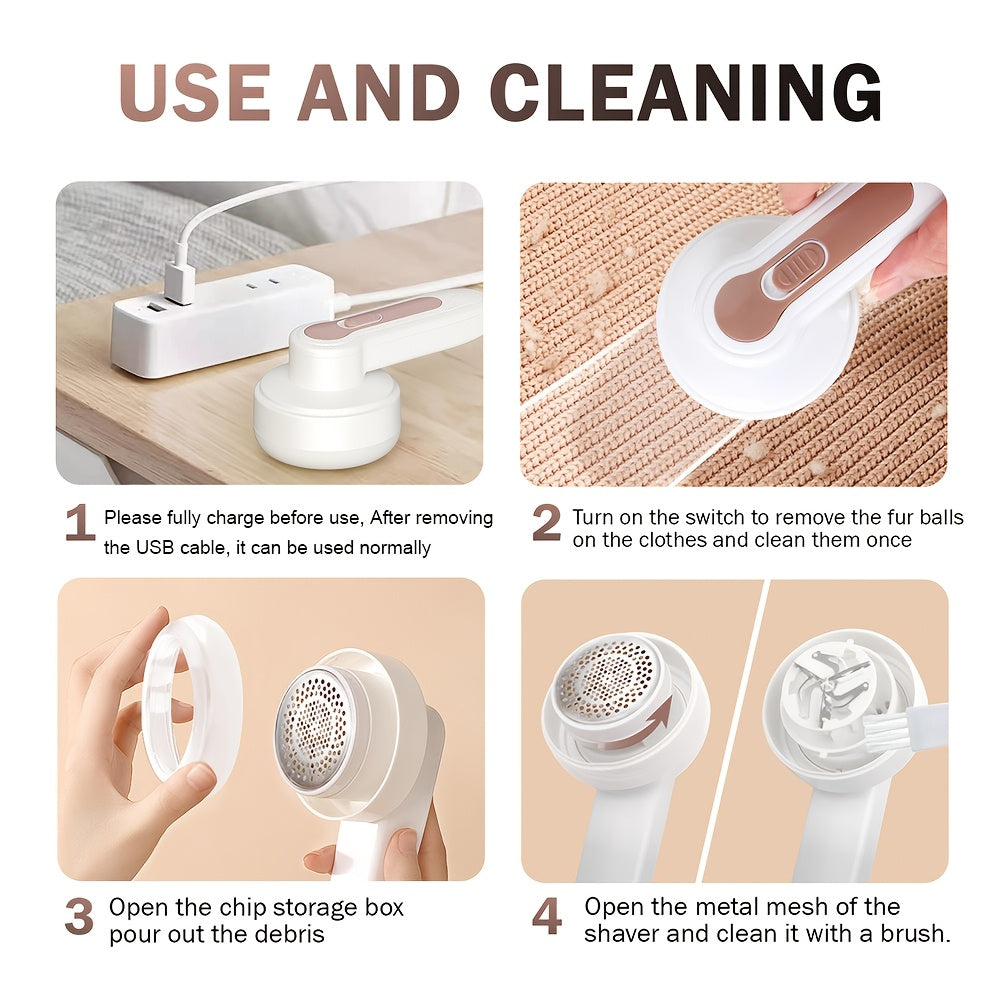 Rouleau Anti-Peluches Rechargeable - Élimination Efficace des Peluches pour Vêtements et Meubles