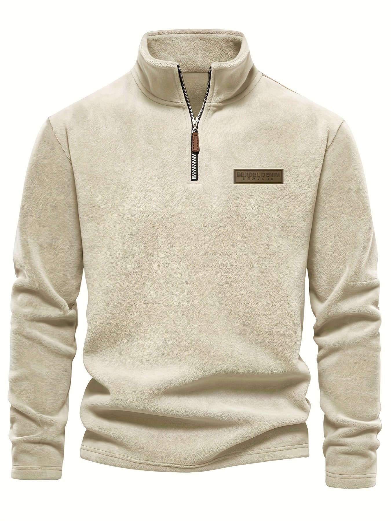 Pull-Over Demi-Zip Doublé en Polaire - Confortable et Chaud pour les Jours Froids
