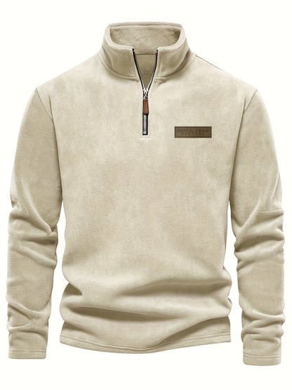 Pull-Over Demi-Zip Doublé en Polaire - Confortable et Chaud pour les Jours Froids