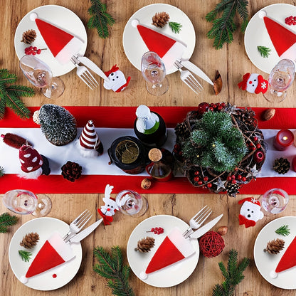 Set de Housses Père Noël – Pour une Table Festive