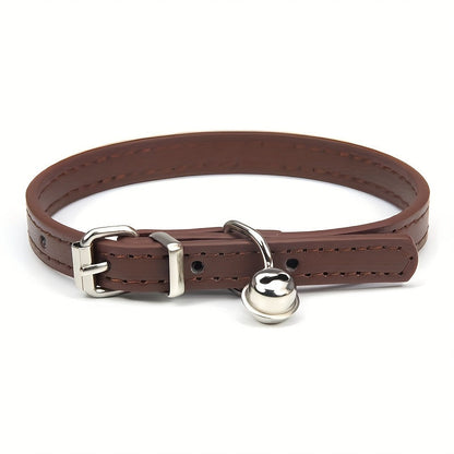 Collier pour chat réglable avec clochette – Cuir synthétique durable et boucle de sécurité pour chats de toutes tailles