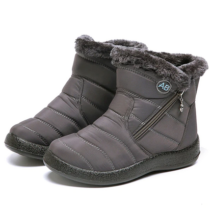 Bottes d'hiver chaudes pour femmes avec fermeture éclair