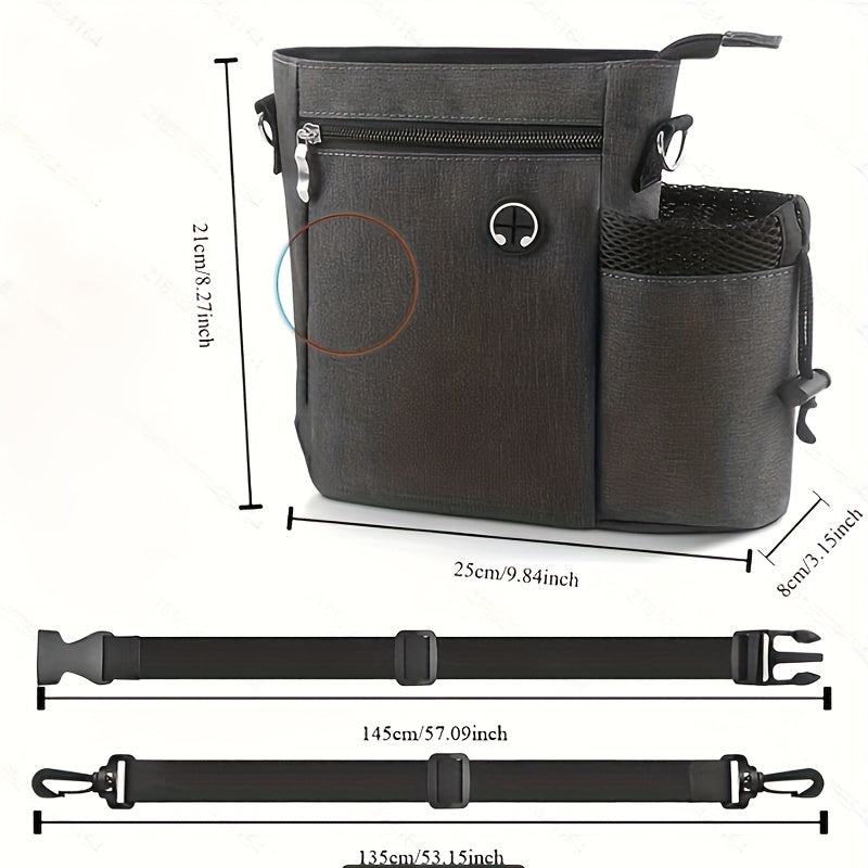 Sacoche à friandises pour chien avec porte-bouteille d’eau – Sac réglable pour entraînement et activités extérieures