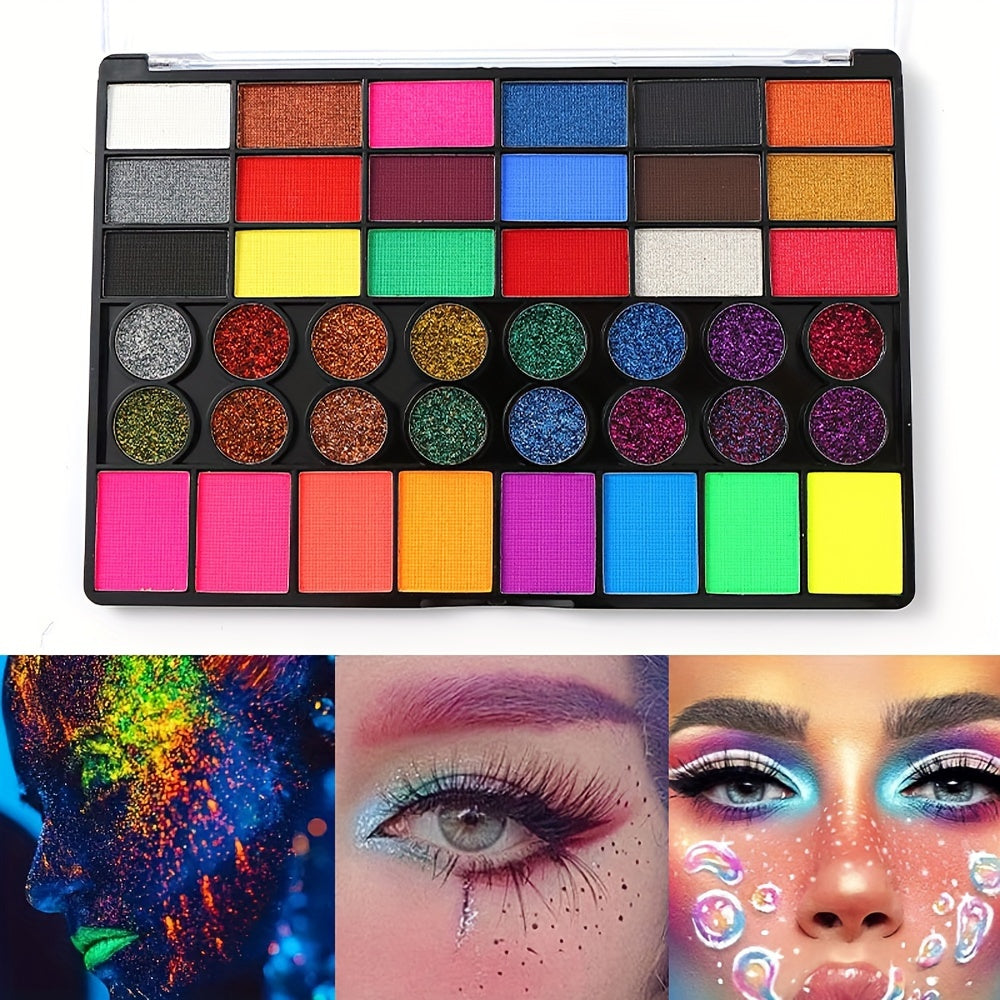 Set de 42 Couleurs de Peinture Visage et Corps à Base d’Eau – Parfait pour l’Art Créatif et la Peinture